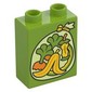 Duplo Brick 1 x 2 x 2 with Trash Bag, Banana Peel, Apple Core, Carrot Tops print