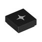 Tile 1 x 1 with White Star print