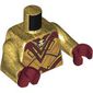 Torso, Gold/Dark Red Armor, Skull Symbol print, Pearl Gold Arms, Dark Red Hands