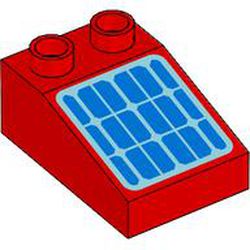 LEGO part ROOF TILE 2X3, DEG. 22, NO. 2 in Bright Red/ Red
