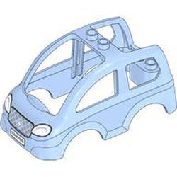 LEGO part CHASSIS 4X8X3 1/2, NO. 5 in Light Royal Blue/ Bright Light Blue