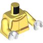 Torso Jacket, Gold Straps, Medium Nougat Belt print, Bright Light Yellow Arms, White Hands