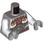Torso, Gold/Dark Purple/Dark Turquoise Asian Decorations print, White Arms, Light Bluish Gray Hands