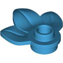 LEGO part PLANT, W/ PLATE 1X1, NO. 1 in Dark Azur (6445063|32607)