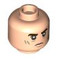 Minifig Head Neville Longbottom, Thick Dark Brown Eyebrows, Scars, Determined / Buck Teeth print
