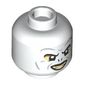 Minifig Head Voldemort, Tan Eyes, Flat Nose, Tan Teeth, Angry Grin print