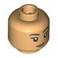 Minifig Head Romilda Vane, Peach Lips, Thin Smile, Pouted Lips print