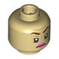 Minifig Head Dolores Umbridge, Dark Red Eyebrows, Dark Pink Lips print