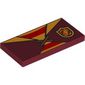 Tile 2 x 4 with Dark Red Tunic, Yellow/Red Striped Shirt print