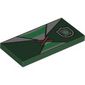 Tile 2 x 4 with Dark Green Tunic, White/Green Striped Shirt print