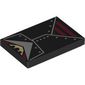 Tile 2 x 3 with Black Jacket, Dark Red Stripes Shirt print