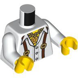 LEGO part MINI UPPER PART, NO. 6658 in White