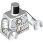 Torso, Light Bluish Grey Wrappings, Gold Crest, Belt print, White Arms and Hands