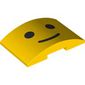 Brick Curved 4 x 6 Double, 2 x 4 Cutout with Classic Minifig Face print