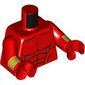 Torso Bare Chest, Muscles print, Red Arms and Hands with Gold Bands Print
