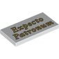 Tile 2 x 4 with Gold 'Expecto Patronum' print