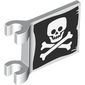 Flag 2 x 2 Square with Skull and Crossbones Print