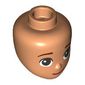Minidoll Head Reddish Brown Eyebrows, Dark Brown Eyes, Smile print