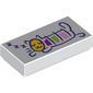 Tile 1 x 2 with Drawing of Sleeping Cat print