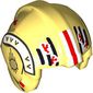 Helmet Rebel Pilot, Center Ridge with White/Red/Black Strips, Markings print
