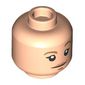 Minifig Head Megan Rapinoe, Nougat Eyebrows, Closed Mouth, Raised Eyebrow / Closed Eyes, Open Mouth Laughing print
