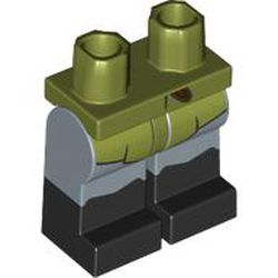 LEGO part 970c24pat03pr2449 MINI LOWER PART, NO. 2449 in Olive Green