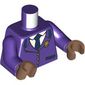 Torso, Uniform Jacket, Gold Button, Medal, White Shirt, Dark Blue Tie print, Dark Purple Arms, Medium Brown Hands