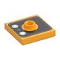 Plate Special 2 x 2 with Center Stud (Jumper) with Black Square, Light Bluish Grey Circles print