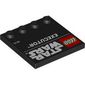 Plate Special 4 x 4 with Studs on One Edge and 'LEGO Star Wars' Logo and 'Executor' Print