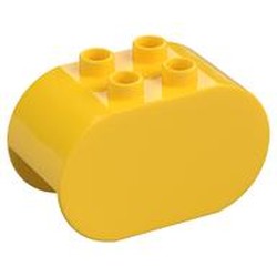 LEGO part  DUPLO OVAL 2X4X2 in Bright Yellow/ Yellow