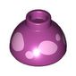 Brick Round 1.5 x 1.5 Dome Top with Metallic Pink Spots print