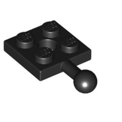 LEGO part 3768 PLATE 2X2 W. BALL in Black