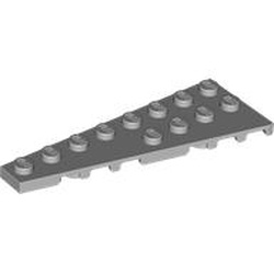 LEGO part 3544 LEFT PLATE 3X8 DEG. 14 in Medium Stone Grey/ Light Bluish Gray