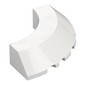 Brick Round Corner 5 x 5 x 1 Slope, Bottom Cut Outs, No Studs, Flat Top