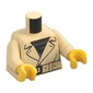 Torso, Coat, Tan Belt, Black Sweater print, Tan Arms, Yellow Hands