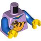 Torso, Sleeping Sloth on Tree Branch print, Blue Arms, Yellow Hands