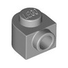 Light Bluish Gray Plate 1 x 1 x 2/3 Half Round with Side Stud