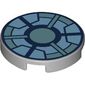 Tile Round 2 x 2 with Arc Reactor print