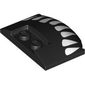 Slope Curved 3 x 4 x 2/3 Triple Curved with 2 Sunk Studs with White Teeth print