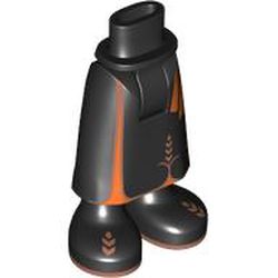 LEGO part SKIRT W/ HIP, NO. 266 in Black (6449027|59794)