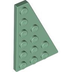 LEGO part 48205 RIGHT PLATE 4X6, DEG. 27 in Sand Green