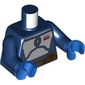 Torso, Light Bluish Grey Chest Plates, Red Decoration, Dark Brown Utility Belt print, Dark Blue Arms, Blue Hands
