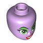 Minidoll Head Bright Green Eyeshadow, Red Lips print