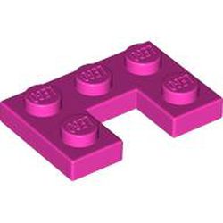 LEGO part 73831 PLATE 2X3, W/ CUT OUT in Bright Purple/ Dark Pink