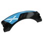 Technic Panel Car Mudguard Arched 9 x 2 x 3, Arched Top #42 with Medium Azure Paint, White X print