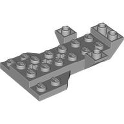 LEGO part 3536 BASE 4X7X1, INVERTED, 45 DEG., NO. 1 in Medium Stone Grey/ Light Bluish Gray