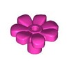 Dark Pink Plant, Flower, Minifig Accessory with 7 Thick Petals and Pin, Center Ring