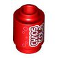 Brick Round 1 x 1 Open Stud with White 'CHAOS COLA' print
