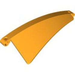 LEGO part 4446 Technic Panel Curved 5 x 13 x 3 Tapered, Right in Flame Yellowish Orange/ Bright Light Orange