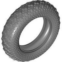 LEGO part upn9991 Tyre, Unknown Size in Dark Stone Grey / Dark Bluish Gray